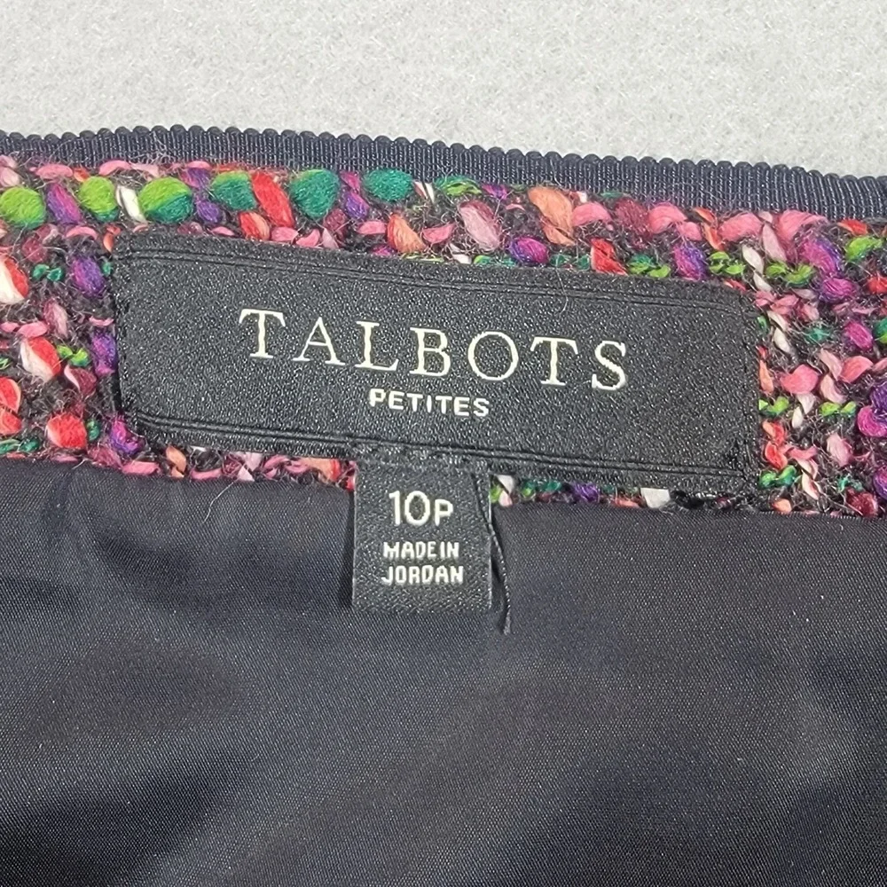 Talbots Petites‎ Tweed Skirt Knee Length Multicolor Career Office Women's 10P